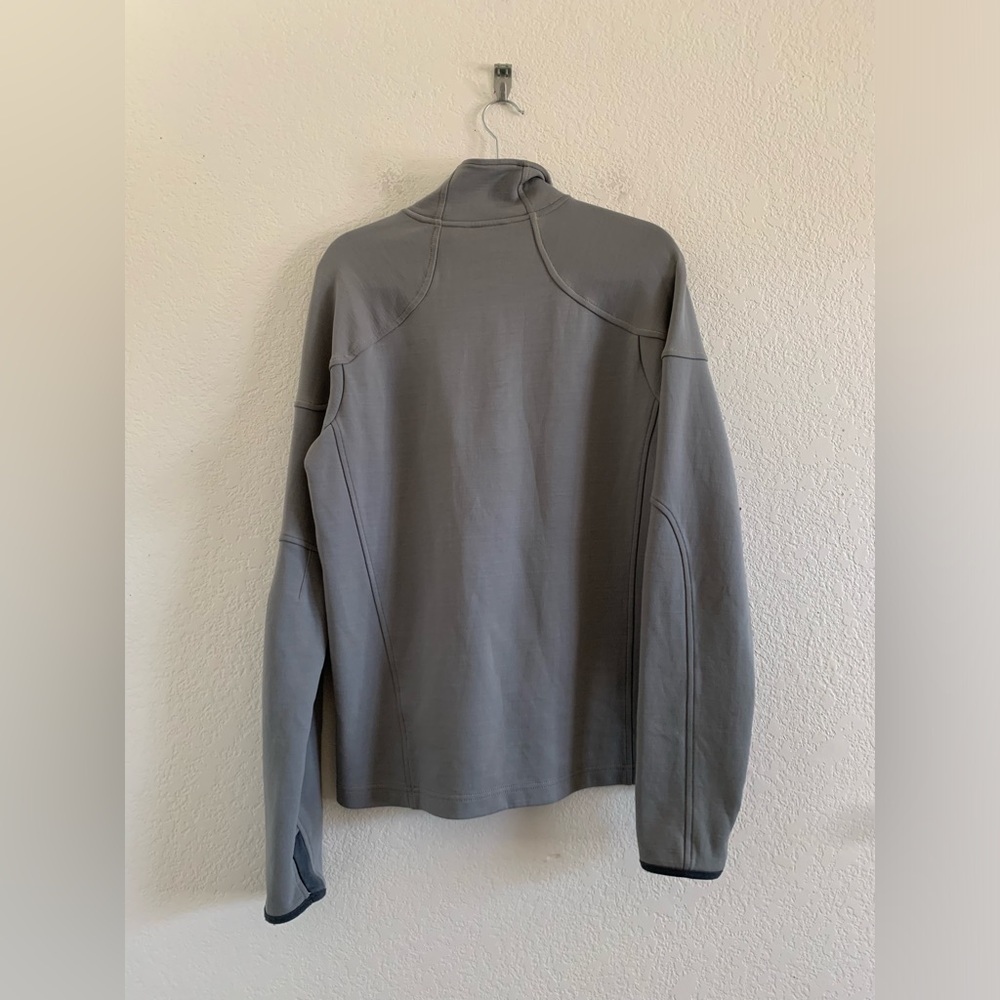 Smartwool Men's M Gray Merino Wool Nylon Quarter Zip Pullover Sweater Outdoor - Picture 2 of 10